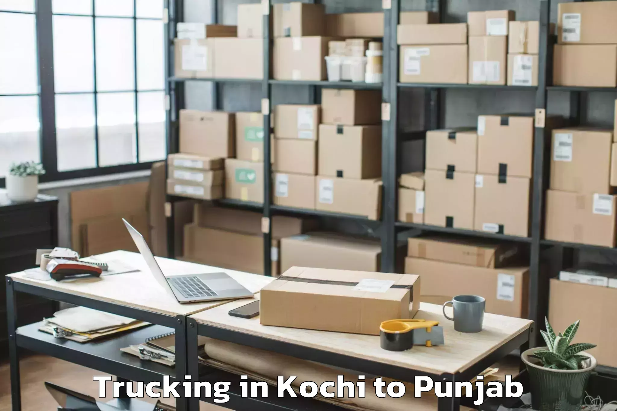 Book Kochi to Jhunir Trucking Online